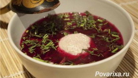 Рецепт Борщ с огурцами
