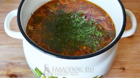 борщ с пампушками