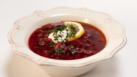 Рецепт Борщ с языком и черносливом