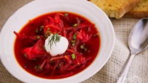 борщ со свеклой и капустой