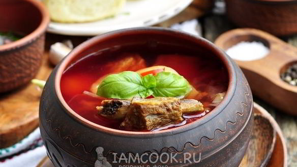 Рецепт Борщ со свеклой и свежей капустой