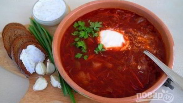 Рецепт Борщ со свининой и свеклой