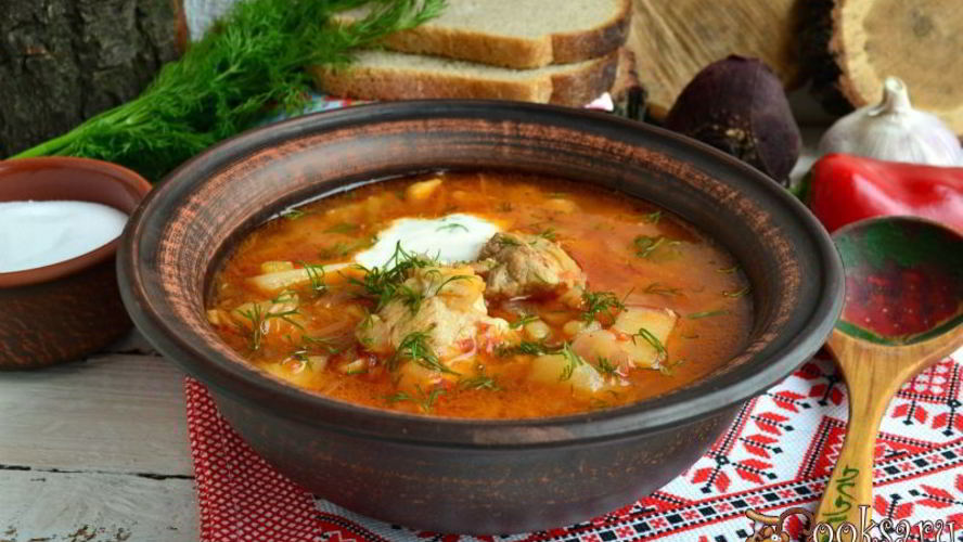 Рецепт борщ со свининой на утином жире в мультиварке