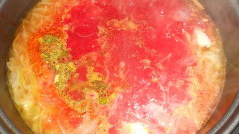 борщ со свининой на утином жире в мультиварке