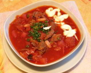 Борщ со свининой по-житомирски