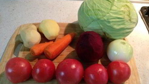 борщ украинский постный