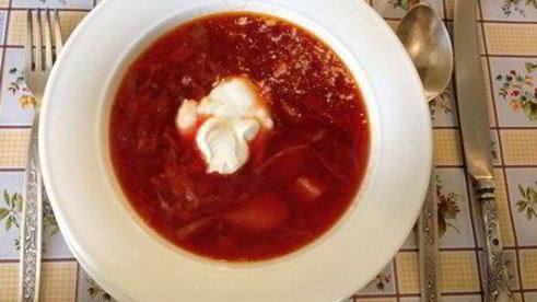 борщ украинский постный