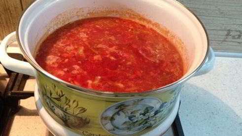 борщ украинский постный