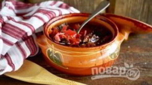 борщ в горшочке