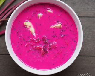 Холодный литовский борщ