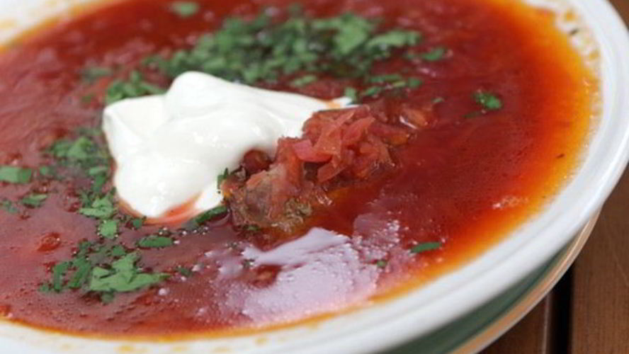 Рецепт холодный мясной борщ