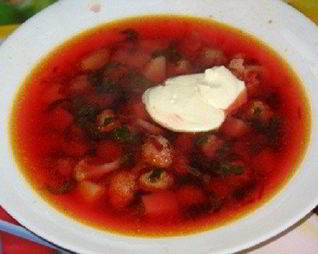 Летний борщ с цветной капустой