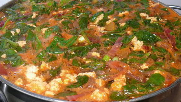 Рецепт Летний зеленый борщ со шпинатом