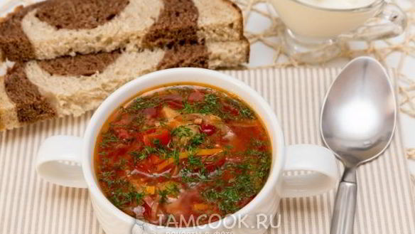 Рецепт Постный борщ на ароматном масле