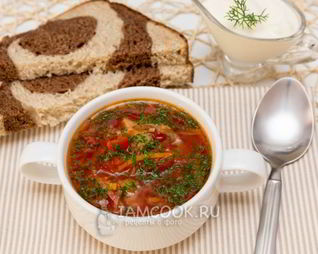 Постный борщ на ароматном масле
