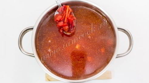 постный борщ на ароматном масле