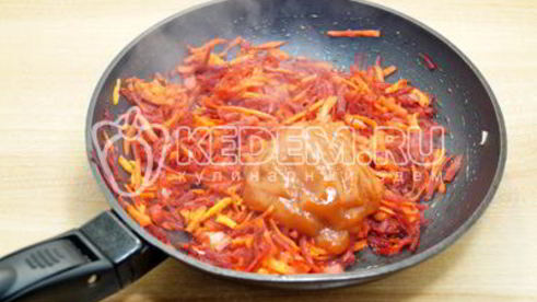 постный борщ с фасолью