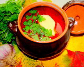 Постный борщ