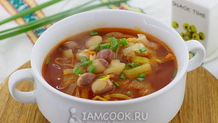 Рецепт постный красный борщ