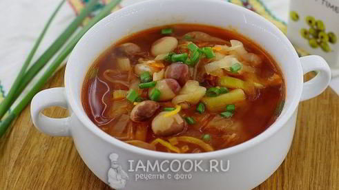 постный красный борщ