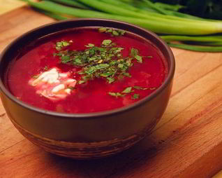 Украинский борщ без свеклы