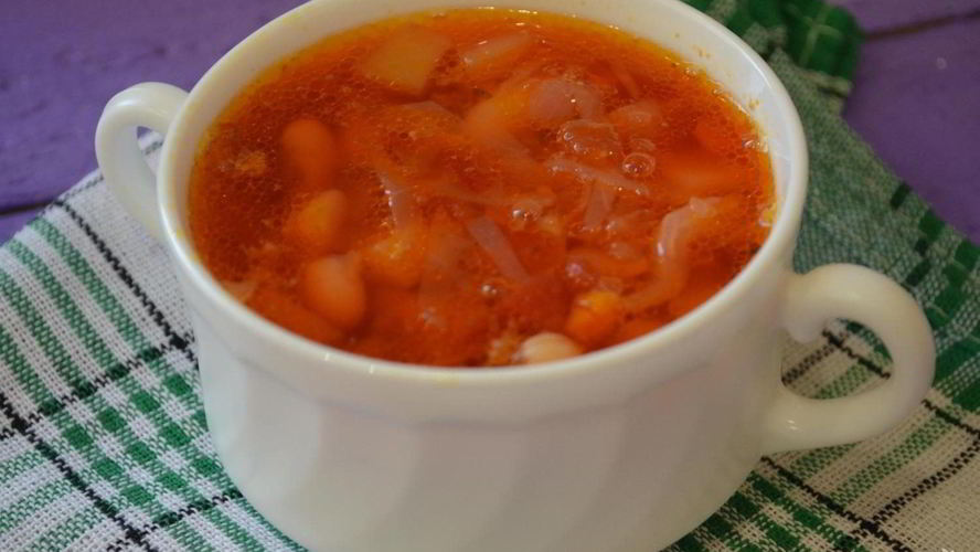 Рецепт вегетарианский борщ с фасолью