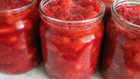 Рецепт Заправка для борща с фасолью на зиму