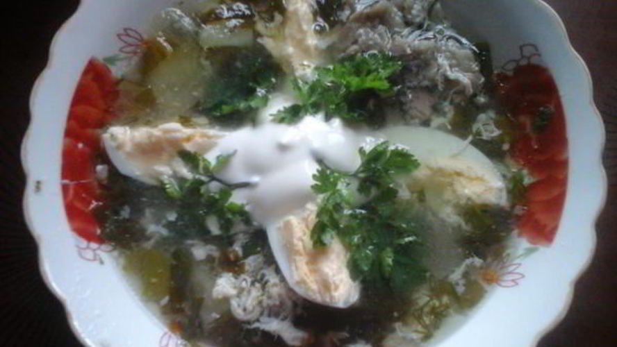 Рецепт зеленый борщ по-деревенски