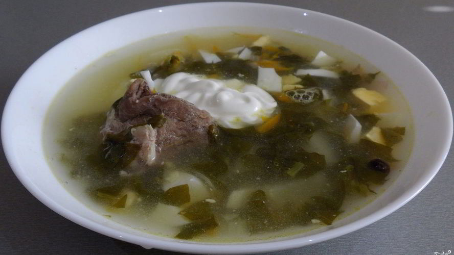 Рецепт зеленый борщ с консервированным щавелем