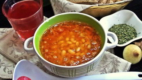 фасолевый постный суп
