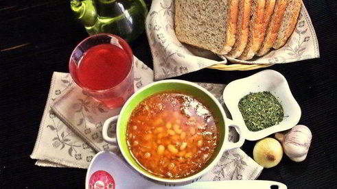 фасолевый постный суп