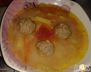Гороховый суп с фрикадельками
