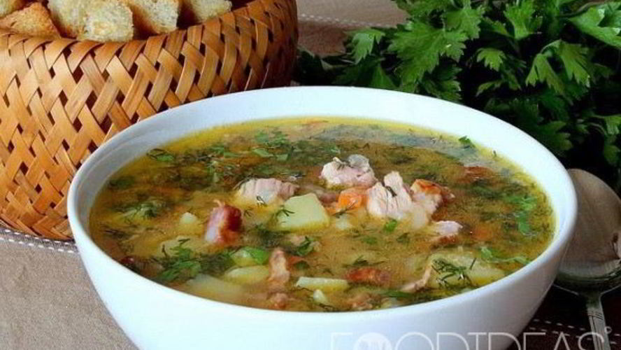 Рецепт гороховый суп с копченой курицей