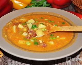 Гороховый суп с копченостями