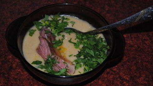 гороховый суп с копчеными ребрышками