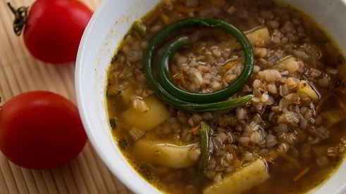 гречневый суп с сушеными грибами