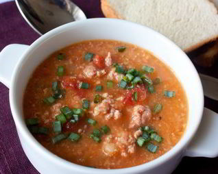 Густой суп с индюшиным фаршем и чечевицей