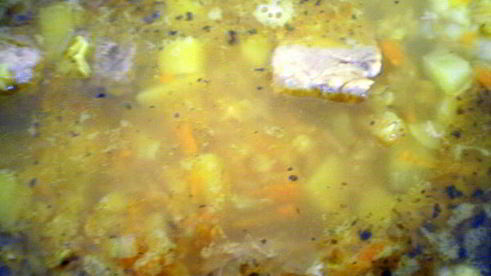 картофельный суп с чечевицей