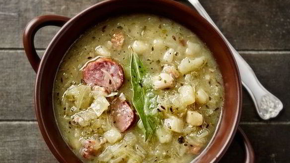 Рецепт Картофельный суп с колбасой