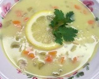 Куриный суп с лимоном по-гречески