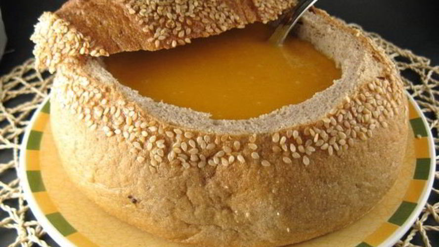 Рецепт куриный суп в хлебе