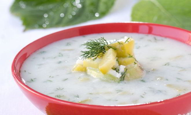 Диетическая окрошка