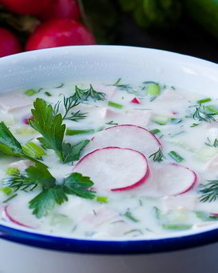 Окрошка на кефире