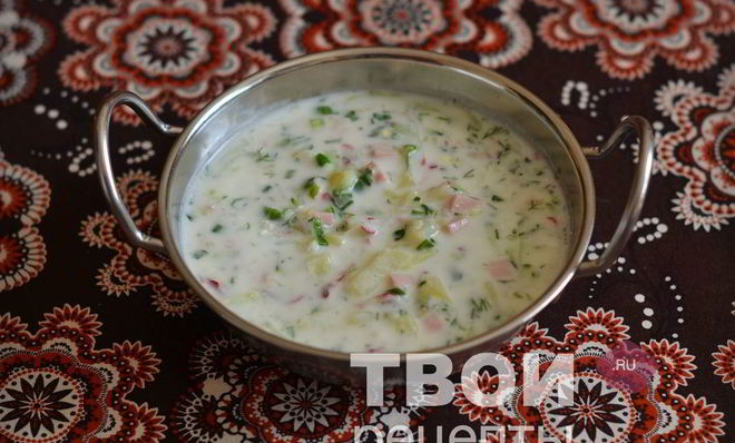 Окрошка на сыворотке