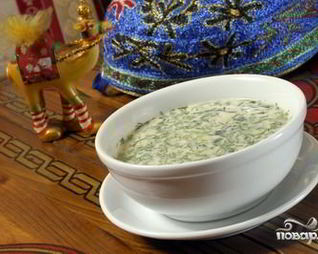 Окрошка с колбасой