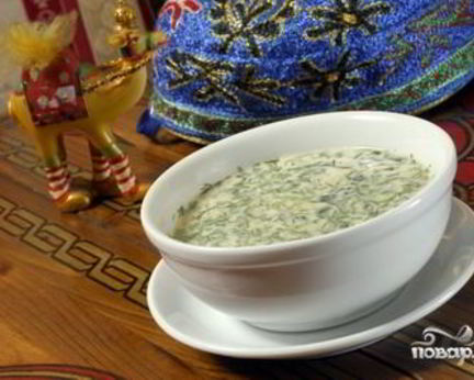 Окрошка с колбасой