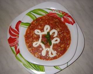 Острый томатный суп