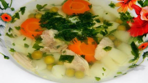 Рецепт Овощной суп с курицей