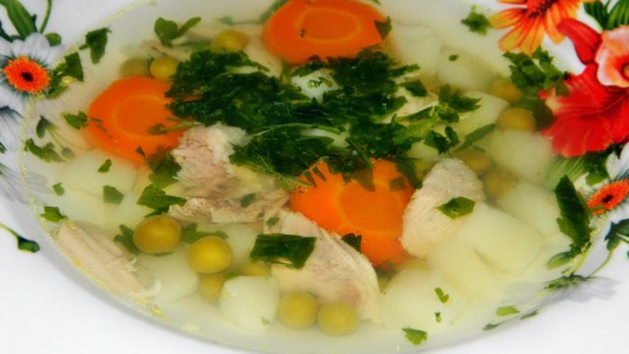 Рецепт овощной суп с курицей
