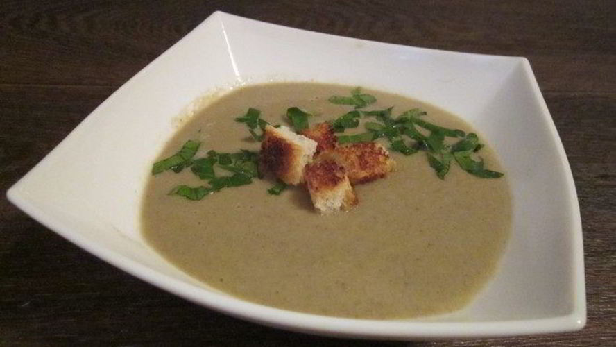 Рецепт постны суп-крем из шампиньонов с кокосовым молоком